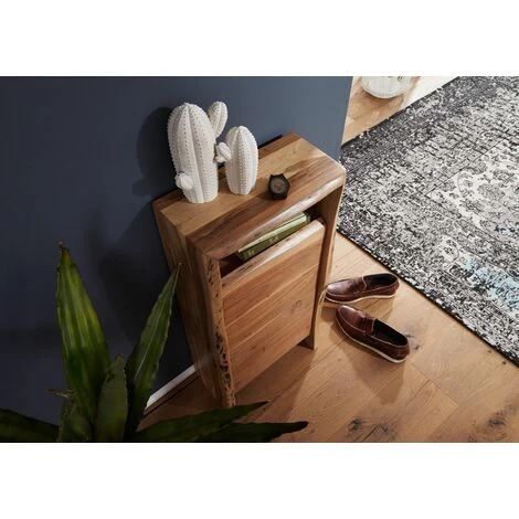 MASSIVMOEBEL24.DE Buffet 40x20 Acacia Laqué Bois Naturel PURE ACACIA #614 - Nature 2 MASSIVMOEBEL24.DE Buffet 40x20 Acacia Laqué Bois Naturel PURE ACACIA #614 - Nature – Image 2