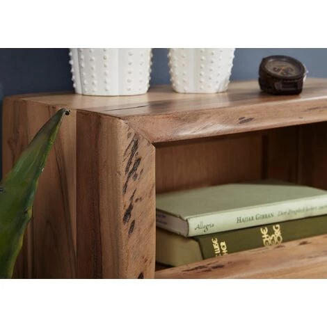 MASSIVMOEBEL24.DE Buffet 40x20 Acacia Laqué Bois Naturel PURE ACACIA #614 - Nature 3 MASSIVMOEBEL24.DE Buffet 40x20 Acacia Laqué Bois Naturel PURE ACACIA #614 - Nature – Image 3