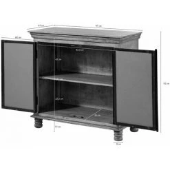 MASSIVMOEBEL24.DE Buffet 97x45 Manguier Laqué Gris HERMITAGE #613 - Nature -Buffet et enfilade Soldes 43590481 5