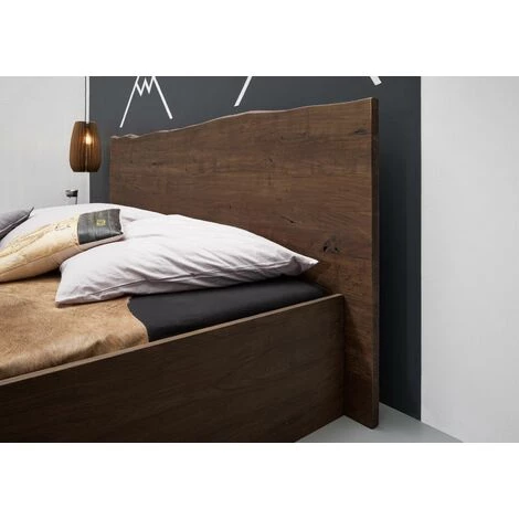 MASSIVMOEBEL24.DE Lit Double 160x200 Acacia Laqué Brun PURE ACACIA #002 - Marron Foncé 3 MASSIVMOEBEL24.DE Lit Double 160x200 Acacia Laqué Brun PURE ACACIA #002 - Marron Foncé – Image 3