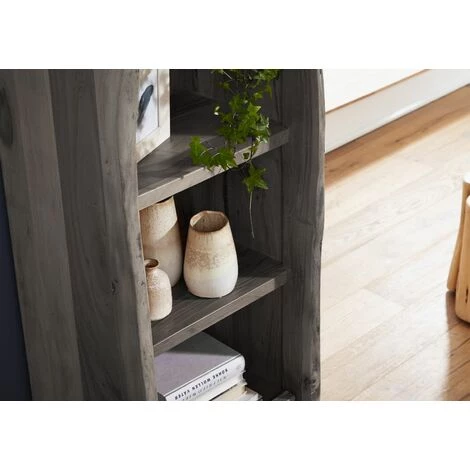 MASSIVMOEBEL24.DE Étagère 45x36 Acacia Laqué Gris Taupe PURE ACACIA #605 - Gris 3 MASSIVMOEBEL24.DE Étagère 45x36 Acacia Laqué Gris Taupe PURE ACACIA #605 - Gris – Image 3