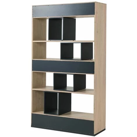 MASSIVMOEBEL24.DE Étagère 111x40 Acacia Laqué Gris-Blanc CHICAGO #11 - Nature 4 MASSIVMOEBEL24.DE Étagère 111x40 Acacia Laqué Gris-Blanc CHICAGO #11 - Nature – Image 4