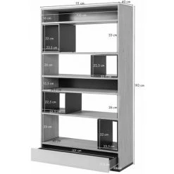 MASSIVMOEBEL24.DE Étagère 111x40 Acacia Laqué Gris-Blanc CHICAGO #11 - Nature 9 MASSIVMOEBEL24.DE Étagère 111x40 Acacia Laqué Gris-Blanc CHICAGO #11 - Nature -Buffet et enfilade Soldes 43597865 5