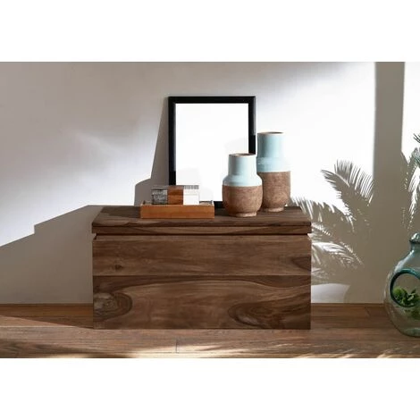 MASSIVMOEBEL24.DE Coffre 80x40 Palissandre Teinté Smoked Cherry TORONTO #116 - Brun Clair 2 MASSIVMOEBEL24.DE Coffre 80x40 Palissandre Teinté Smoked Cherry TORONTO #116 - Brun Clair – Image 2