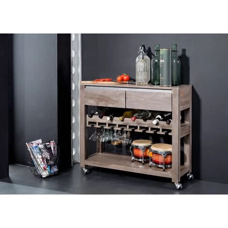 MASSIVMOEBEL24.DE Desserte 90x33 Palissandre Laqué Smoked Oak SYDNEY #239 - Gris 1 MASSIVMOEBEL24.DE Desserte 90x33 Palissandre Laqué Smoked Oak SYDNEY #239 - Gris