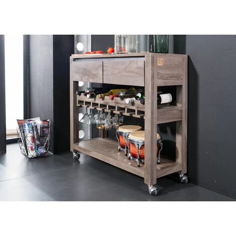 MASSIVMOEBEL24.DE Desserte 90x33 Palissandre Laqué Smoked Oak SYDNEY #239 - Gris 3 MASSIVMOEBEL24.DE Desserte 90x33 Palissandre Laqué Smoked Oak SYDNEY #239 - Gris – Image 3