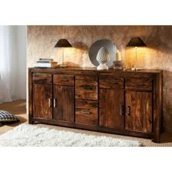 MASSIVMOEBEL24.DE Buffet 200x45 Palissandre Laqué Life Honey METRO LIFE #134 - Brun
