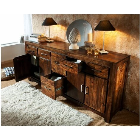 MASSIVMOEBEL24.DE Buffet 200x45 Palissandre Laqué Life Honey METRO LIFE #134 - Brun 3 MASSIVMOEBEL24.DE Buffet 200x45 Palissandre Laqué Life Honey METRO LIFE #134 - Brun – Image 3