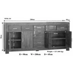 MASSIVMOEBEL24.DE Buffet 200x45 Palissandre Laqué Life Honey METRO LIFE #134 - Brun 7 MASSIVMOEBEL24.DE Buffet 200x45 Palissandre Laqué Life Honey METRO LIFE #134 - Brun -Buffet et enfilade Soldes 43598356 4