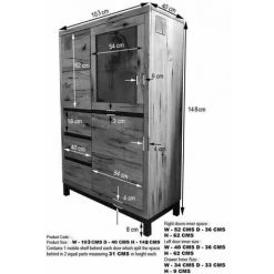 MASSIVMOEBEL24.DE Buffet 103x40 Chêne Sauvage Huilé Bianco VILLANDERS #206 - Brun Clair -Buffet et enfilade Soldes 43598414 4