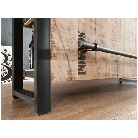 MASSIVMOEBEL24.DE Meuble Bar 120x45 Manguier Brut Imprimé Bois Naturel FACTORY #140 - Nature 3 MASSIVMOEBEL24.DE Meuble Bar 120x45 Manguier Brut Imprimé Bois Naturel FACTORY #140 - Nature – Image 3