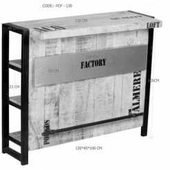 MASSIVMOEBEL24.DE Meuble Bar 120x45 Manguier Brut Imprimé Bois Naturel FACTORY #140 - Nature 7 MASSIVMOEBEL24.DE Meuble Bar 120x45 Manguier Brut Imprimé Bois Naturel FACTORY #140 - Nature -Buffet et enfilade Soldes 43598727 4