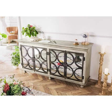 MASSIVMOEBEL24.DE Buffet 183x46 Manguier Laqué Gris HERMITAGE #116 - Nature 2 MASSIVMOEBEL24.DE Buffet 183x46 Manguier Laqué Gris HERMITAGE #116 - Nature – Image 2