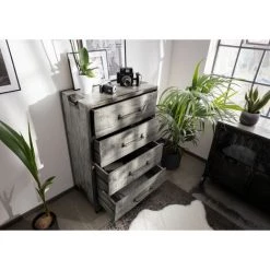 MASSIVMOEBEL24.DE Commode 81x46 Manguier Laqué Gris HEAVY INDUSTRY #117 - Nature 5 MASSIVMOEBEL24.DE Commode 81x46 Manguier Laqué Gris HEAVY INDUSTRY #117 - Nature -Buffet et enfilade Soldes 43598941 3