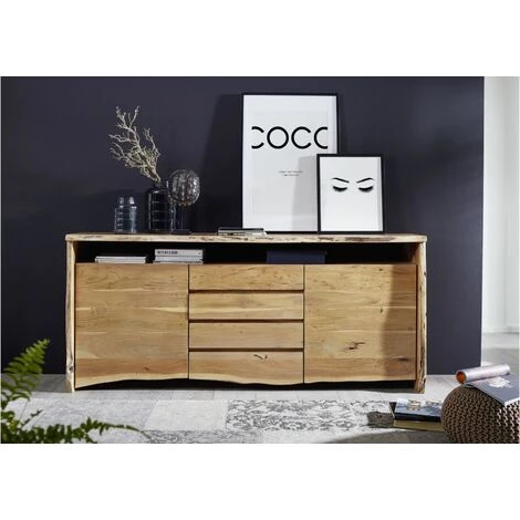 MASSIVMOEBEL24.DE Buffet 210x45 Acacia Laqué Bois Naturel PURE ACACIA #701 - Nature 2 MASSIVMOEBEL24.DE Buffet 210x45 Acacia Laqué Bois Naturel PURE ACACIA #701 - Nature – Image 2