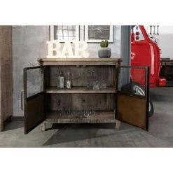MASSIVMOEBEL24.DE Buffet 100x40 Manguier Laqué Brun HEAVY INDUSTRY #227 - Brun -Buffet et enfilade Soldes 43599166 3
