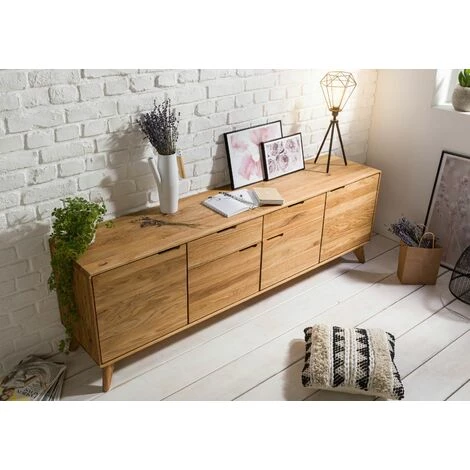 MASSIVMOEBEL24.DE Buffet 190x40 Chêne Sauvage Huilé Bois Naturel MALMÖ #41 - Nature 2 MASSIVMOEBEL24.DE Buffet 190x40 Chêne Sauvage Huilé Bois Naturel MALMÖ #41 - Nature – Image 2