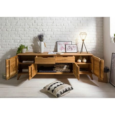 MASSIVMOEBEL24.DE Buffet 190x40 Chêne Sauvage Huilé Bois Naturel MALMÖ #41 - Nature 3 MASSIVMOEBEL24.DE Buffet 190x40 Chêne Sauvage Huilé Bois Naturel MALMÖ #41 - Nature – Image 3