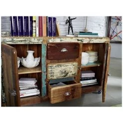 MASSIVMOEBEL24.DE Buffet 150x40 Bois De Récupération Laqué Multicolore FREEZY #07 - Multicolore 5 MASSIVMOEBEL24.DE Buffet 150x40 Bois De Récupération Laqué Multicolore FREEZY #07 - Multicolore -Buffet et enfilade Soldes 43600444 3