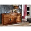 MASSIVMOEBEL24.DE Buffet 150x45 Palissandre Laqué Noisette DUKE #127 - Brun