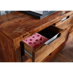 MASSIVMOEBEL24.DE Buffet 150x45 Palissandre Laqué Noisette DUKE #127 - Brun -Buffet et enfilade Soldes 43600450 3