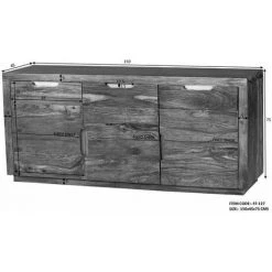 MASSIVMOEBEL24.DE Buffet 150x45 Palissandre Laqué Noisette DUKE #127 - Brun -Buffet et enfilade Soldes 43600450 4