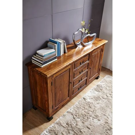 MASSIVMOEBEL24.DE Buffet 165x45 Palissandre Laqué Brun NEW BOSTON #210 - Brun 2 MASSIVMOEBEL24.DE Buffet 165x45 Palissandre Laqué Brun NEW BOSTON #210 - Brun – Image 2