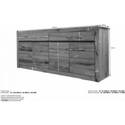 MASSIVMOEBEL24.DE Buffet 202x45 Chênes Sauvage Et Lombard Huilé Bianco MONTREUX #211 - Brun Clair 7 MASSIVMOEBEL24.DE Buffet 202x45 Chênes Sauvage Et Lombard Huilé Bianco MONTREUX #211 - Brun Clair -Buffet et enfilade Soldes 43600601 4