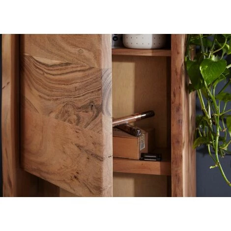 MASSIVMOEBEL24.DE Meuble à Suspendre 40x20 Acacia Laqué Bois Naturel PURE ACACIA #612 - Nature 3 MASSIVMOEBEL24.DE Meuble à Suspendre 40x20 Acacia Laqué Bois Naturel PURE ACACIA #612 - Nature – Image 3