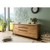 MASSIVMOEBEL24.DE Buffet 190x45 Chêne Sauvage Huilé Bois Naturel VILLANDERS #151 - Nature