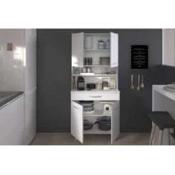 LES TENDANCES EKIPA Buffet De Cuisine Blanc Mat - L 80 Cm - READY -Buffet et enfilade Soldes 43849190 5