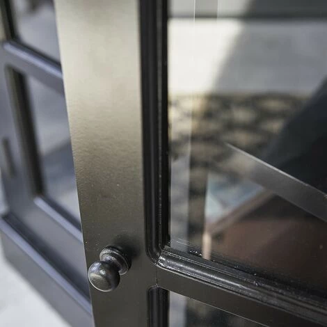 BOIS DESSUS BOIS DESSOUS Buffet En Bois D'acajou 4 Tiroirs 2 Placards - Noir 4 BOIS DESSUS BOIS DESSOUS Buffet En Bois D'acajou 4 Tiroirs 2 Placards - Noir – Image 4