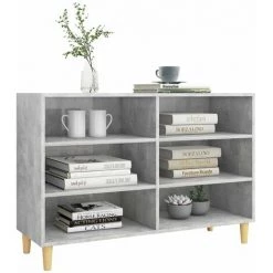 HAPPYSHOPPING Buffet Gris Beton 103,5x35x70 Cm Agglomere -Buffet et enfilade Soldes 44633558 3
