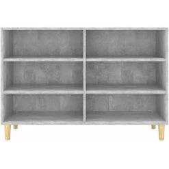 HAPPYSHOPPING Buffet Gris Beton 103,5x35x70 Cm Agglomere -Buffet et enfilade Soldes 44633558 4