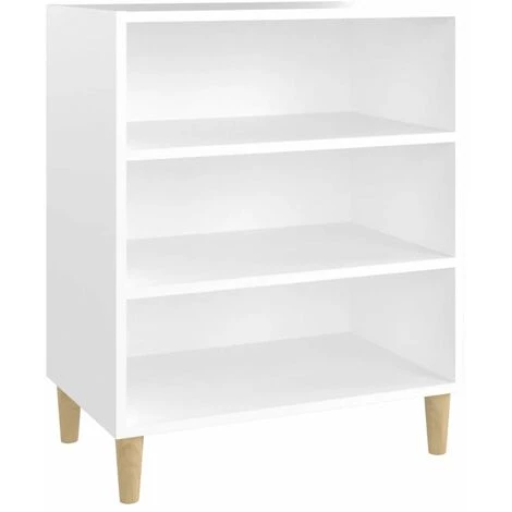 HAPPYSHOPPING Buffet Blanc 57x35x70 Cm Agglomere 2 HAPPYSHOPPING Buffet Blanc 57x35x70 Cm Agglomere – Image 2