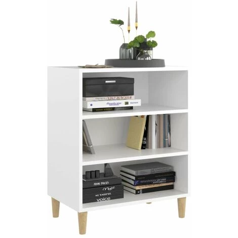 HAPPYSHOPPING Buffet Blanc 57x35x70 Cm Agglomere 3 HAPPYSHOPPING Buffet Blanc 57x35x70 Cm Agglomere – Image 3