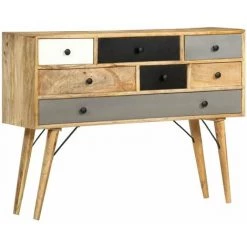 HAPPYSHOPPING Buffet 110x30x82 Cm Bois De Manguier Massif