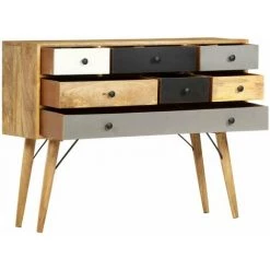 HAPPYSHOPPING Buffet 110x30x82 Cm Bois De Manguier Massif 7 HAPPYSHOPPING Buffet 110x30x82 Cm Bois De Manguier Massif -Buffet et enfilade Soldes 44633929 3
