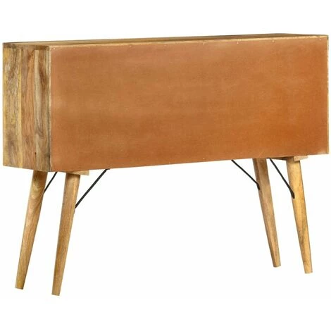 HAPPYSHOPPING Buffet 110x30x82 Cm Bois De Manguier Massif 5 HAPPYSHOPPING Buffet 110x30x82 Cm Bois De Manguier Massif – Image 5