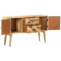 HAPPYSHOPPING Buffet 120x30x70 Cm Bois De Manguier Solide -Buffet et enfilade Soldes 44633936 4