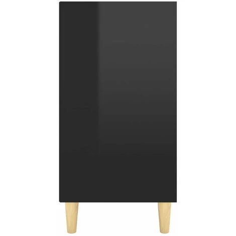 HAPPYSHOPPING Buffet Noir Brillant 103,5x35x70 Cm Agglomere 5 HAPPYSHOPPING Buffet Noir Brillant 103,5x35x70 Cm Agglomere – Image 5