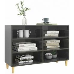 HAPPYSHOPPING Buffet Gris Brillant 103,5x35x70 Cm Agglomere 7 HAPPYSHOPPING Buffet Gris Brillant 103,5x35x70 Cm Agglomere -Buffet et enfilade Soldes 44634229 3