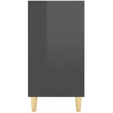 HAPPYSHOPPING Buffet Gris Brillant 103,5x35x70 Cm Agglomere 5 HAPPYSHOPPING Buffet Gris Brillant 103,5x35x70 Cm Agglomere – Image 5