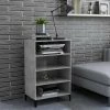 HAPPYSHOPPING Buffet Gris Beton 57x35x90 Cm Agglomere