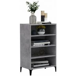 HAPPYSHOPPING Buffet Gris Beton 57x35x90 Cm Agglomere -Buffet et enfilade Soldes 44634333 3