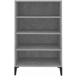HAPPYSHOPPING Buffet Gris Beton 57x35x90 Cm Agglomere -Buffet et enfilade Soldes 44634333 4