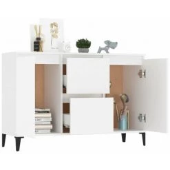 HAPPYSHOPPING Buffet Blanc 104x35x70 Cm Agglomere -Buffet et enfilade Soldes 44634985 3