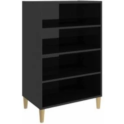 HAPPYSHOPPING Buffet Noir Brillant 57x35x90 Cm Agglomere 6 HAPPYSHOPPING Buffet Noir Brillant 57x35x90 Cm Agglomere -Buffet et enfilade Soldes 44635118 2