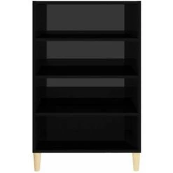 HAPPYSHOPPING Buffet Noir Brillant 57x35x90 Cm Agglomere 8 HAPPYSHOPPING Buffet Noir Brillant 57x35x90 Cm Agglomere -Buffet et enfilade Soldes 44635118 4