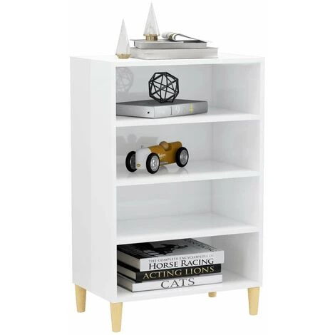 HAPPYSHOPPING Buffet Blanc Brillant 57x35x90 Cm Agglomere 3 HAPPYSHOPPING Buffet Blanc Brillant 57x35x90 Cm Agglomere – Image 3